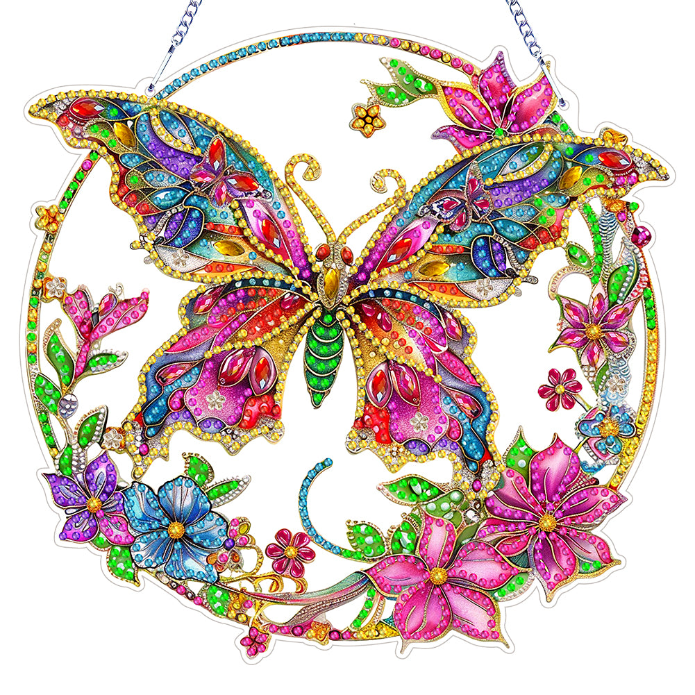 Double Sided Special Shaped Butterfly Hanging Diamond Art Kits Bedroom Decor