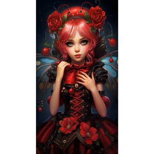 Yishu - Rose Girl - 40*70CM 11CT 3 Stamped Cross Stitch