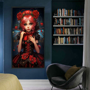 Yishu - Rose Girl - 40*70CM 11CT 3 Stamped Cross Stitch