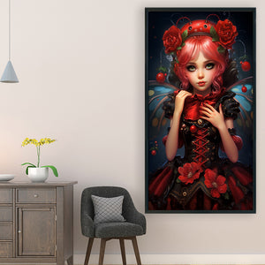 Yishu - Rose Girl - 40*70CM 11CT 3 Stamped Cross Stitch