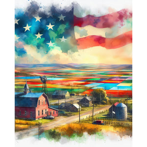 Independent Land 40*50CM(Canvas) Full Round Drill Diamond Painting