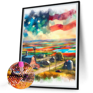 Independent Land 40*50CM(Canvas) Full Round Drill Diamond Painting