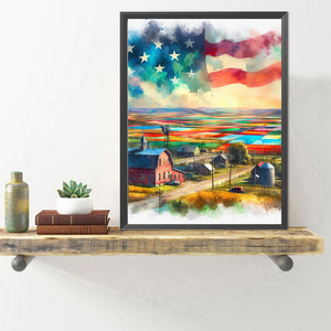 Independent Land 40*50CM(Canvas) Full Round Drill Diamond Painting