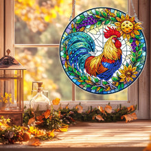 Load image into Gallery viewer, Sunrise Rooster 2D Flat DIY Diamond Painting Set Diamond Art Pendant Wall Decor
