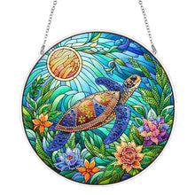 Load image into Gallery viewer, Sea Turtle 2D Flat DIY Diamond Painting Set Diamond Art Pendant Home Wall Decor
