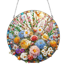 Load image into Gallery viewer, Flowers 2D Flat DIY Diamond Painting Set Diamond Art Pendant Home Wall Decor
