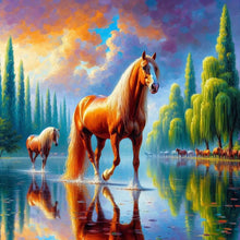 Load image into Gallery viewer, Steed Horse 30*30CM(Canvas) Full Round Drill Diamond Painting
