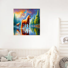 Load image into Gallery viewer, Steed Horse 30*30CM(Canvas) Full Round Drill Diamond Painting
