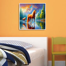 Load image into Gallery viewer, Steed Horse 30*30CM(Canvas) Full Round Drill Diamond Painting

