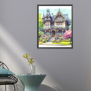 Countryside Villa 40*50CM(Canvas) Full Round Drill Diamond Painting
