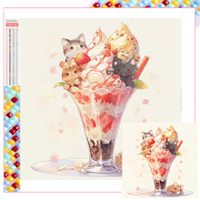 Load image into Gallery viewer, Cat Ice Cream 40*40CM(Picture) Full Square Drill Diamond Painting
