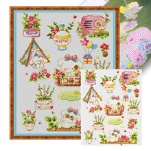 Load image into Gallery viewer, Curly-haired rabbit-55*65CM  11CT Stamped Cross Stitch (Spring)
