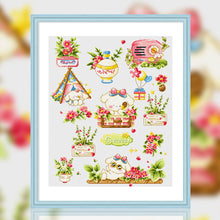 Load image into Gallery viewer, Curly-haired rabbit-55*65CM  11CT Stamped Cross Stitch (Spring)
