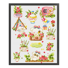 Load image into Gallery viewer, Curly-haired rabbit-55*65CM  11CT Stamped Cross Stitch (Spring)
