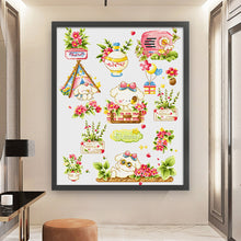 Load image into Gallery viewer, Curly-haired rabbit-55*65CM  11CT Stamped Cross Stitch (Spring)
