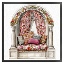 Load image into Gallery viewer, Huancan - Bay Window In The Room - 50*50CM 14CT 2 Stamped Cross Stitch

