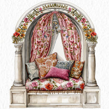 Load image into Gallery viewer, Huancan - Bay Window In The Room - 50*50CM 14CT 2 Stamped Cross Stitch
