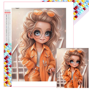 Girl 40*50CM(Picture) Full Square Drill Diamond Painting