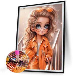 Girl 40*50CM(Picture) Full Square Drill Diamond Painting