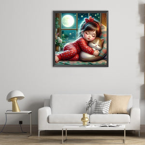 Sleeping Child 50*50CM(Canvas) Full Round Drill Diamond Painting