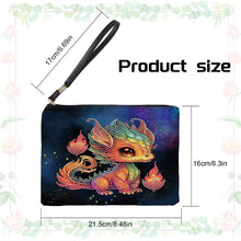 Load image into Gallery viewer, PU Partial Special Shaped Fire Dinosaur 5D DIY Diamond Painting Wallet Gifts
