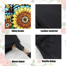 Load image into Gallery viewer, PU Partial Special Shaped Sunflower 5D DIY Diamond Painting Wallet Daily Purse
