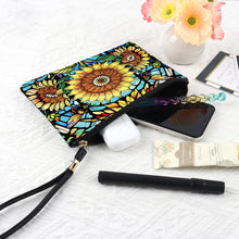 Load image into Gallery viewer, PU Partial Special Shaped Sunflower 5D DIY Diamond Painting Wallet Daily Purse

