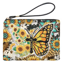 Load image into Gallery viewer, PU Partial Special Shaped Butterfly 5D DIY Diamond Painting Wallet Daily Purse
