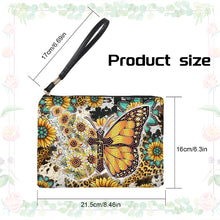 Load image into Gallery viewer, PU Partial Special Shaped Butterfly 5D DIY Diamond Painting Wallet Daily Purse
