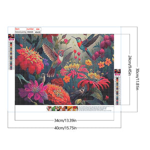 Hummingbird 40*30CM(Canvas) Full Square Drill Diamond Painting