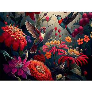 Hummingbird 40*30CM(Canvas) Full Square Drill Diamond Painting