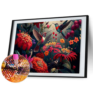 Hummingbird 40*30CM(Canvas) Full Square Drill Diamond Painting