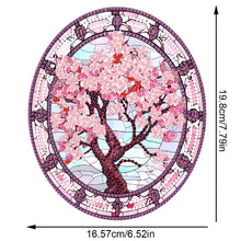 Load image into Gallery viewer, Acrylic Stained Glass Flower Diamond Painting Hanging Pendant Home Decor(Sakura)
