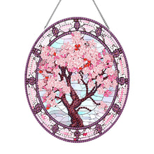 Load image into Gallery viewer, Acrylic Stained Glass Flower Diamond Painting Hanging Pendant Home Decor(Sakura)
