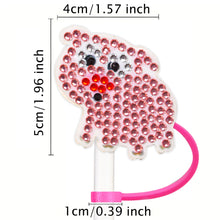 Load image into Gallery viewer, 6Pcs Acrylic Silicone Pig 5D DIY Diamond Painting Straw Cover Cap Decoration
