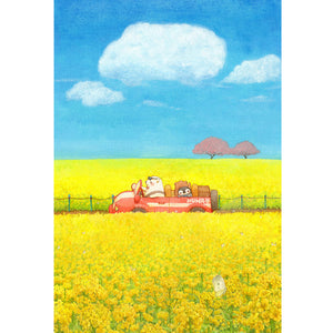 Yishu - Ride In The Countryside - 50*70CM 11CT 3 Stamped Cross Stitch
