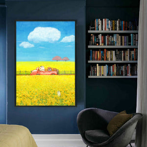Yishu - Ride In The Countryside - 50*70CM 11CT 3 Stamped Cross Stitch