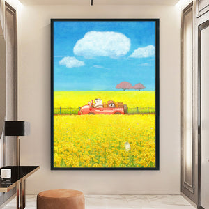 Yishu - Ride In The Countryside - 50*70CM 11CT 3 Stamped Cross Stitch