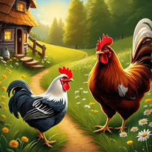 Load image into Gallery viewer, Rooster 30*30CM(Canvas) Full Round Drill Diamond Painting
