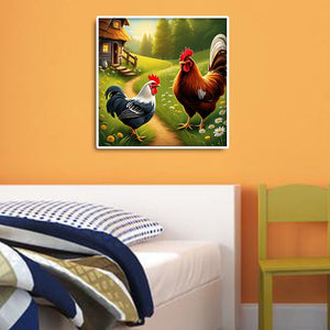Rooster 30*30CM(Canvas) Full Round Drill Diamond Painting