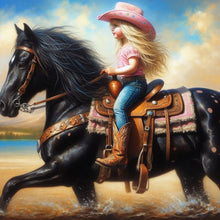 Load image into Gallery viewer, Cowgirl 40*40CM(Canvas) Full Round Drill Diamond Painting
