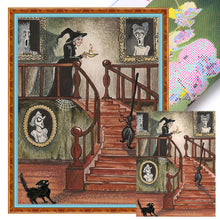 Load image into Gallery viewer, Yishu - Witch - 50*65CM 11CT 3 Stamped Cross Stitch
