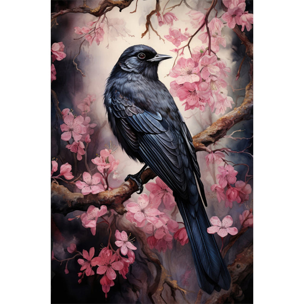 Bird On A Branch 40*60CM(Canvas) Full Round Drill Diamond Painting