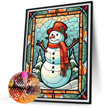 Load image into Gallery viewer, Snowman Glass Painting 40*50CM(Picture) Full Round Drill Diamond Painting
