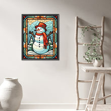 Load image into Gallery viewer, Snowman Glass Painting 40*50CM(Picture) Full Round Drill Diamond Painting
