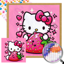 Load image into Gallery viewer, Strawberry Hello Kitty 30*30CM(Picture) Full Round Drill Diamond Painting
