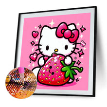 Load image into Gallery viewer, Strawberry Hello Kitty 30*30CM(Picture) Full Round Drill Diamond Painting
