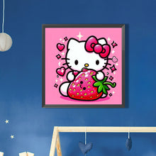 Load image into Gallery viewer, Strawberry Hello Kitty 30*30CM(Picture) Full Round Drill Diamond Painting
