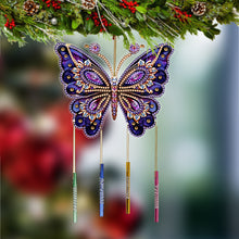 Load image into Gallery viewer, 2D Flat Butterfly Diamond Painting Wind Chimes Crystal Wind Chimes Pendant Kit
