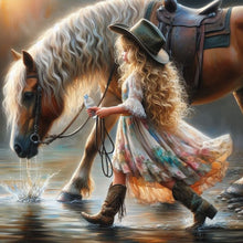 Load image into Gallery viewer, Cowgirl 30*30CM(Canvas) Full Round Drill Diamond Painting
